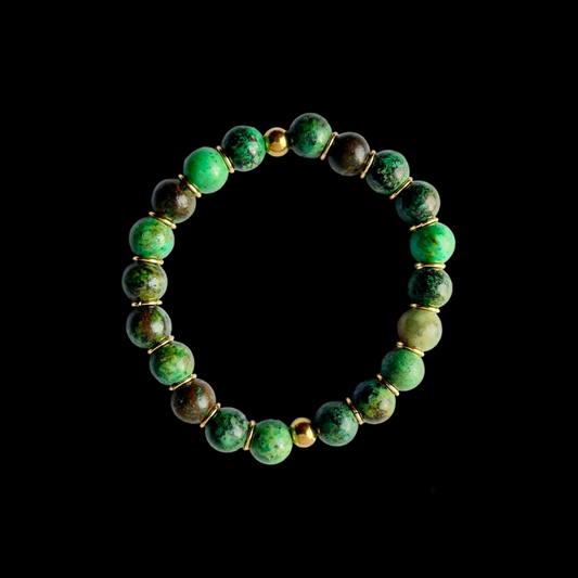 "Halo Energy" Gemstone Bracelet (African Turquoise)