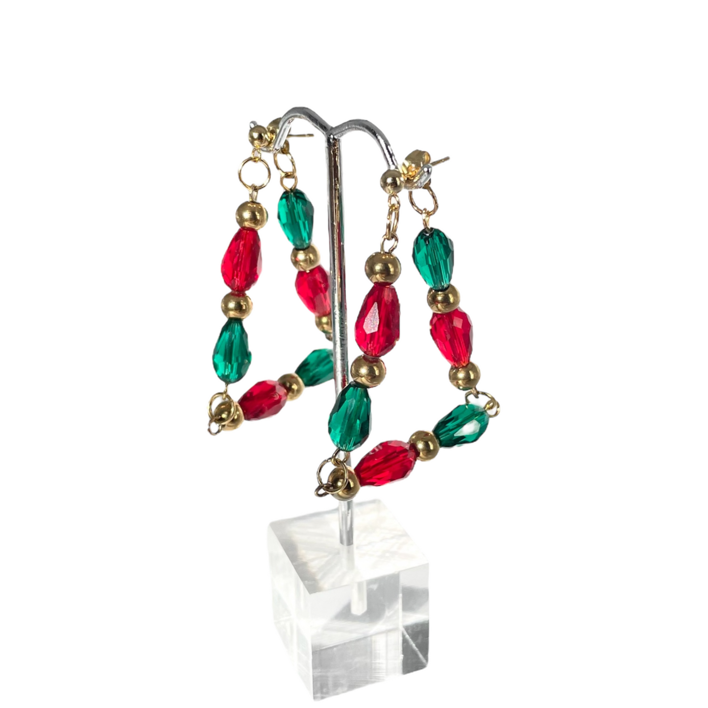 Triangle Dangle 2-in-1 Hoop Earrings (Holiday Edition)