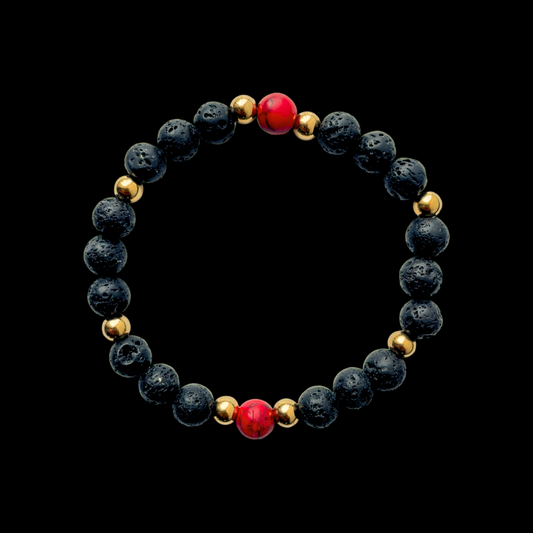 Grounded Energy Bracelet (Red Dyed Turquoise)