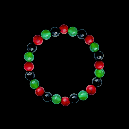 Pan African Gemstone Stretch Bracelet