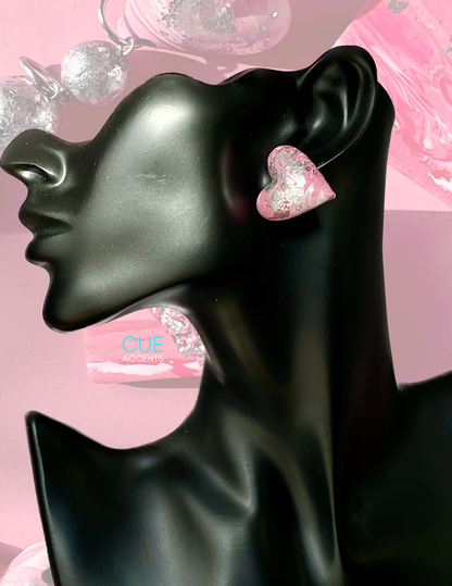 "Sweetheart" Polymer Clay STUD EARRINGS #WithLove