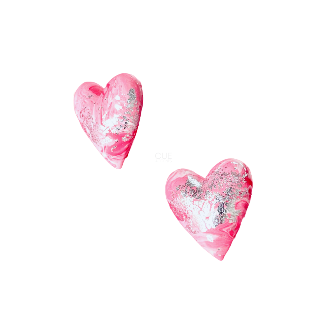 "Sweetheart" Polymer Clay STUD EARRINGS #WithLove